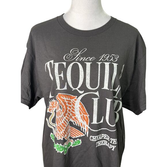 Kid Dangerous Boyfriend T-Shirt Graphic Print "Tequila Club" Black W Large NWOT - Picture 4 of 9